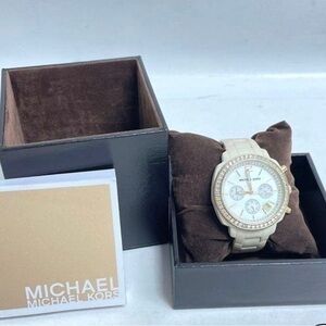 Michael Kors MK-5187 white chronograph watch